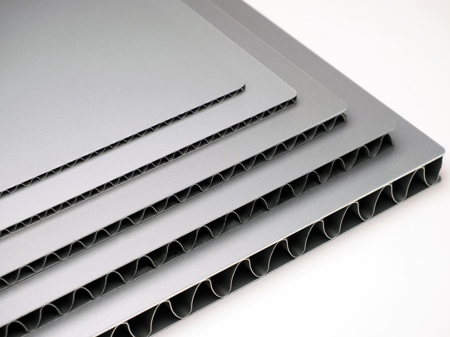 Panneau composite ondulé en aluminium